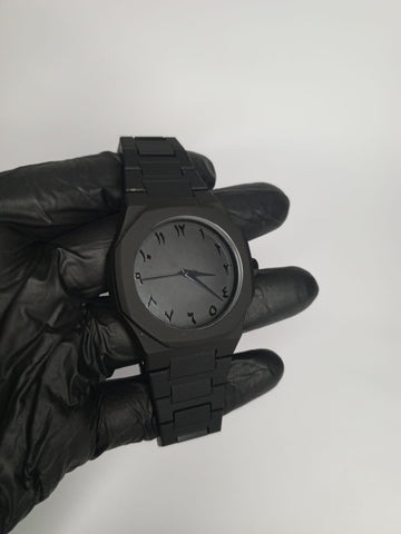Original Black Arabic Aura Watch With Fiber Material
